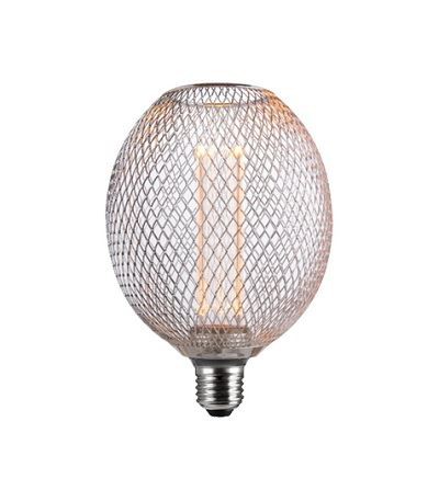 Ellipsoid Metal Cage Light Bulb