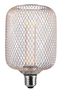 Silver Cage LED Light Bulb