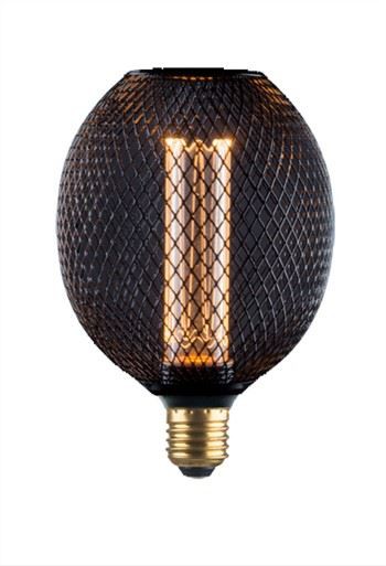 Black Metal Cage LED Light Bulb