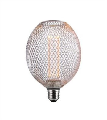 Ellipsoid Metal Cage Light Bulb