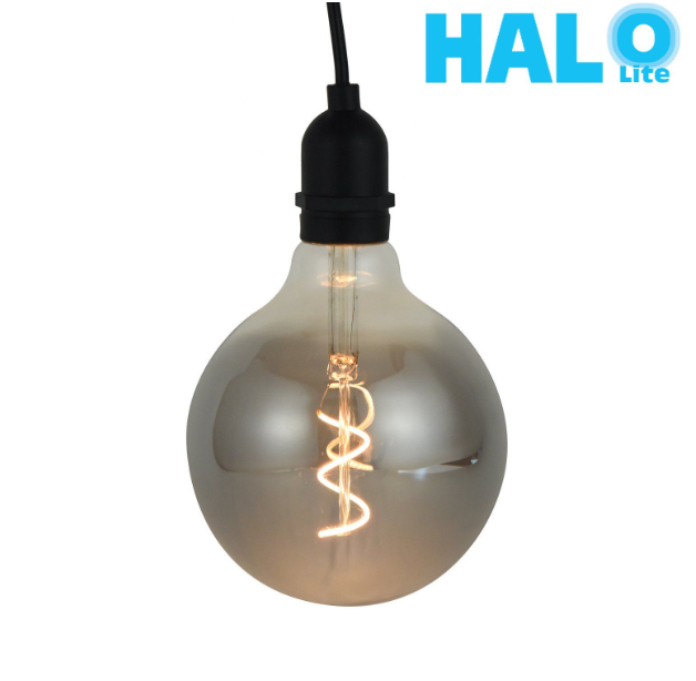 Halolite 0.5W G125 Smoke Glass With Plastic Rope Hook Filament Bulb LED Light - Products