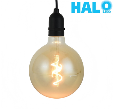 Halolite 0.5W G125 Amber Glass With Plastic Rope Hook Fil...