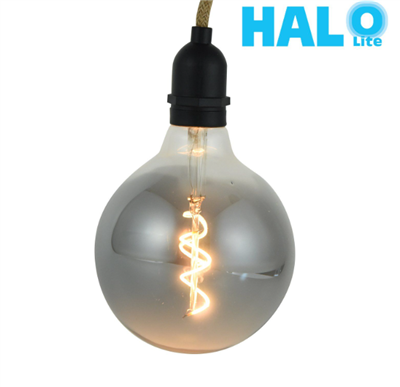 Halolite 0.5W G125 Smoke Glass With Hemp Rope Hook Filame...