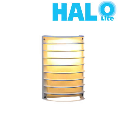 Halolite 100W Semi-Cylinder With Mesh Shape Simple Modern Chinese Outdoor Wall LED Light