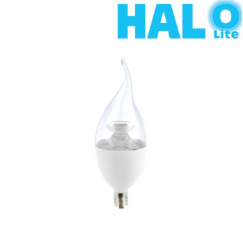 Halolite 3W B35 Clear Waterproof Small Edison Screw Filament Flame Tip LED Bulb