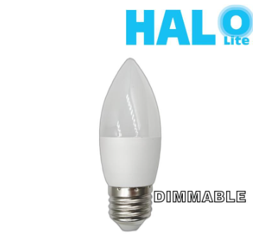 Halolite 4.5W B35 Frosted Torpedo Series Dimmable Warm White Light Candle Bulbs