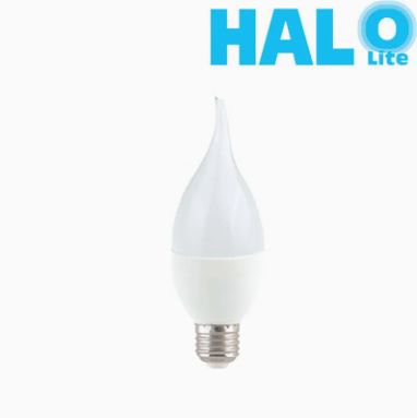 Halolite 4.5W B35 Frosted Warm White Small Edison Screw Filament Flame Tip LED Bulb