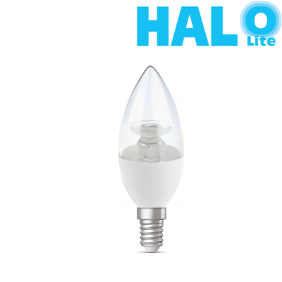 Halolite 4W B35 Clear Warm White Light Energy Saving Household Candle Lights Bulb