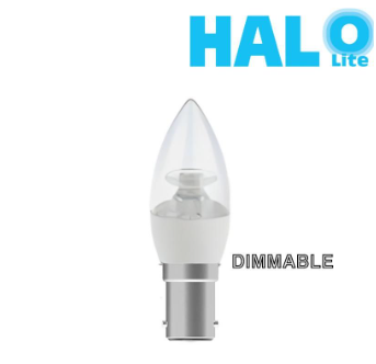 Halolite 5W B35 Dimmable Clear Warm White Light Energy Saving Candle Lights Bulb
