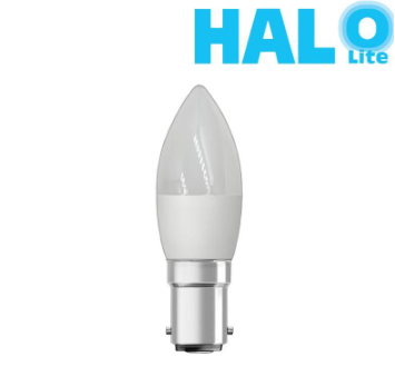 Halolite 5W B35 Frosted Torpedo Series Warm White Light Candlestick Candle Bulbs