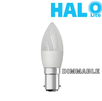 Halolite 5W B35 Frosted Torpedo Series Dimmable Warm White Light Candle Bulbs