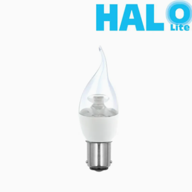 Halolite 7W B42 Clear Waterproof Small Edison Screw Filament Flame Tip LED Bulb