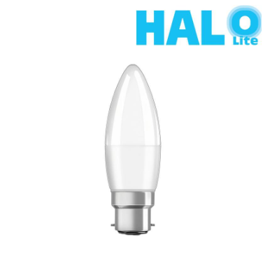Halolite 7W B42 Frosted Torpedo Series Warm White Light Candlestick Candle Bulbs