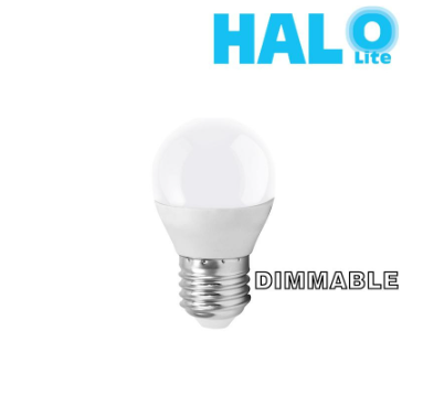 Halolite G45 4W Frosted Series Dimmable Strobe Free Small Round Bubble LED Light